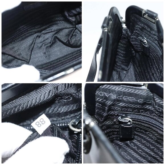 PRADA Hand Bag Leather Black Auth bs26480 - Picture 15 of 16